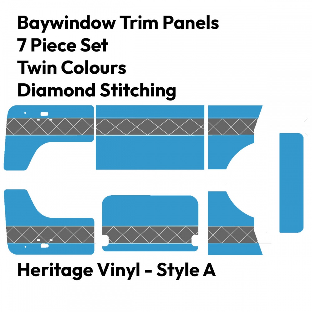 Heritage Vinyl Panel Set Style A - VW Baywindow 1968 - 1979